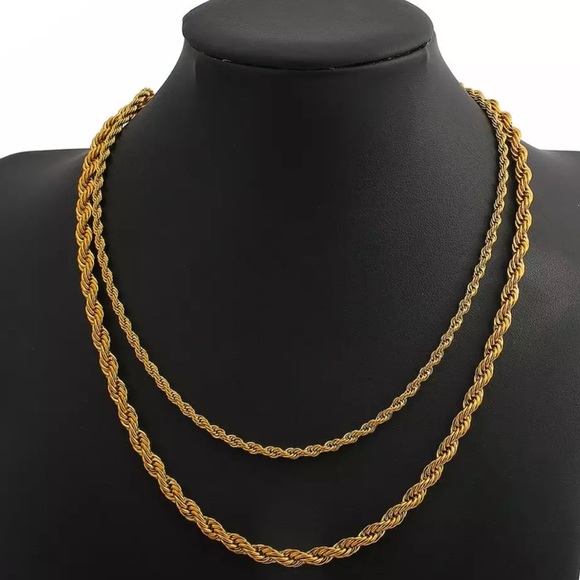 GP Rope Twisted Chain Layering Necklace - Picture 4 of 7